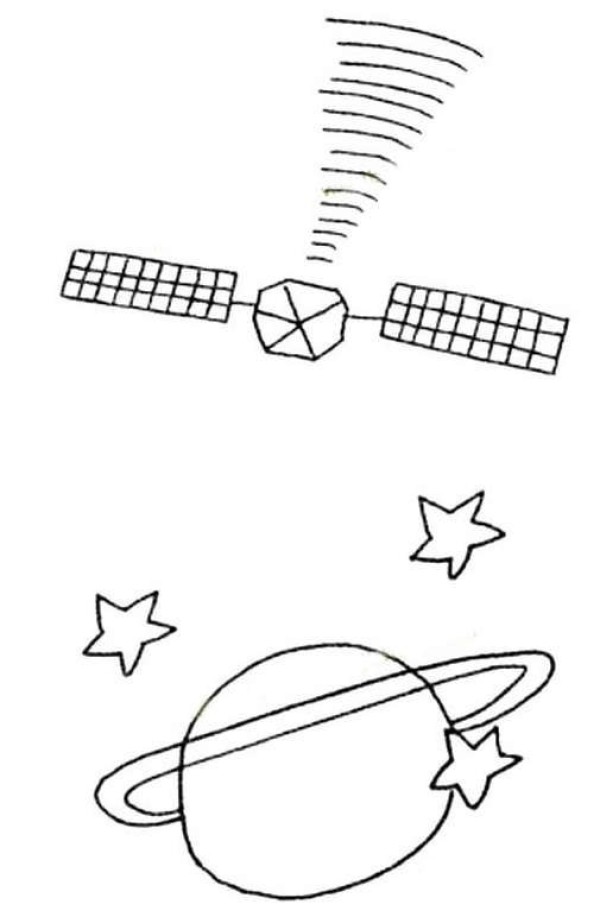 Simple strokes of artificial satellite