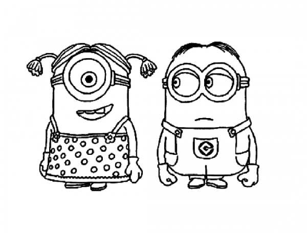 Complete collection of simple strokes of Minions