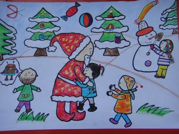 Childrens drawings New Years wishes