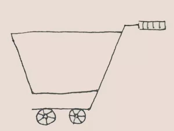 Shopping cart simple strokes