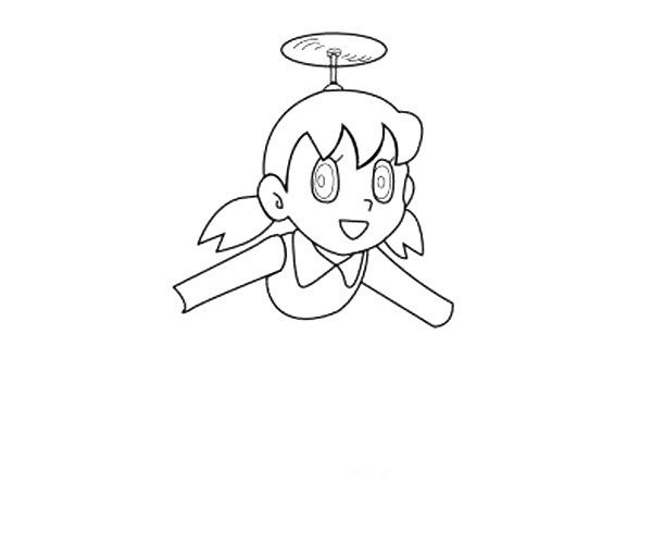 Doraemon animation character Xiaojing simple drawing