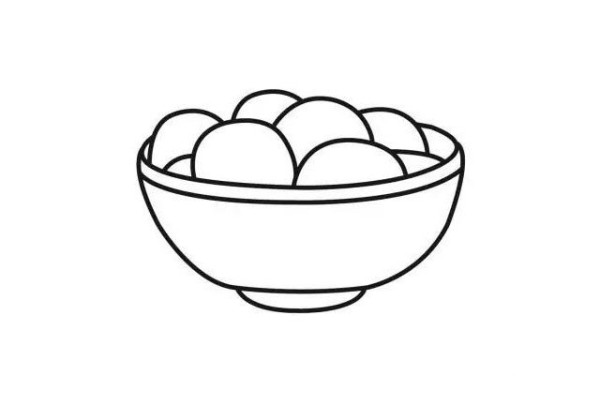 How to draw glutinous rice balls for Lantern Festival