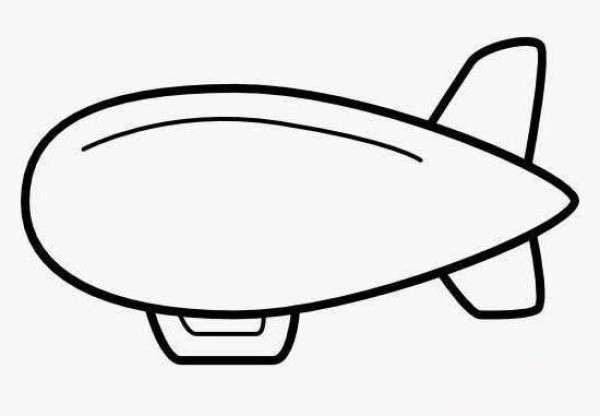 Childrens simple drawing pictures of airships