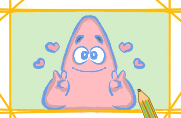 Cute Patrick Star simple strokes