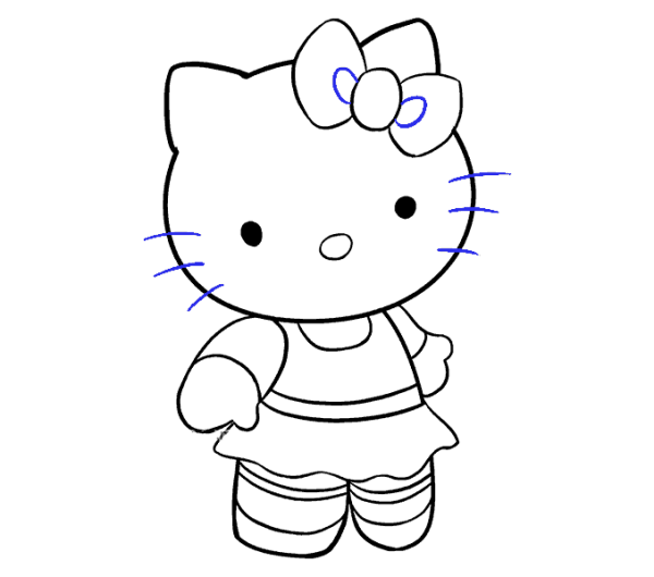 Learn to draw cute Hello Kitty