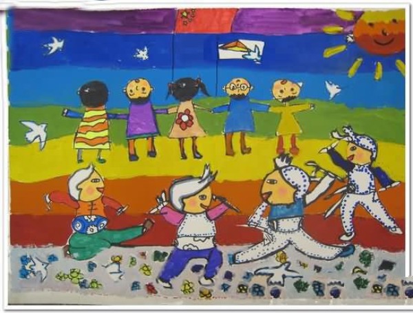 Childrens paintings celebrate National Day