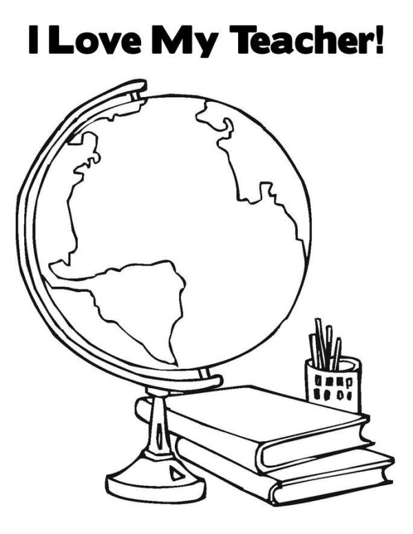 Geography teacher simple drawing picture