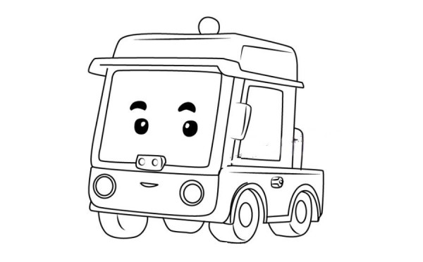 Police car Perlebenny simple drawing