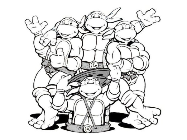 Simple drawings of anime characters Simple drawings about Teenage Mutant Ninja Turtles