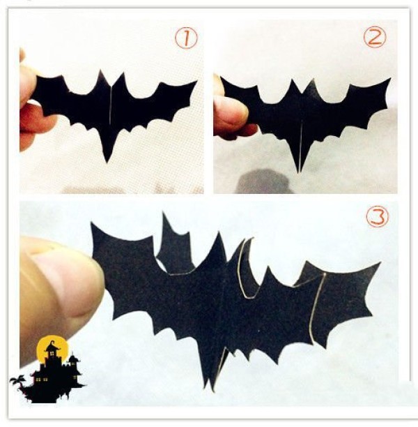 How to make Halloween bat wind chimes