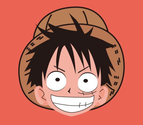 Luffy avatar simple strokes