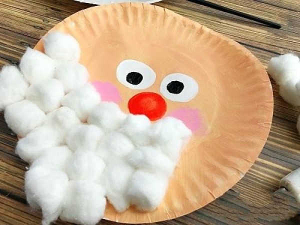 Cake Paper Plate to Make Santa Claus