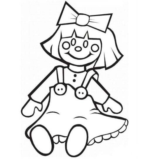 How to draw a simple and cute cartoon doll