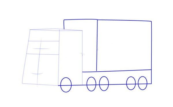 Police car Perley truck Terry simple drawing