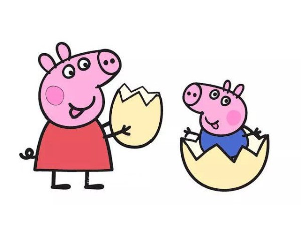 Simple drawing tutorial: Draw Peppa Pig playing with her brother