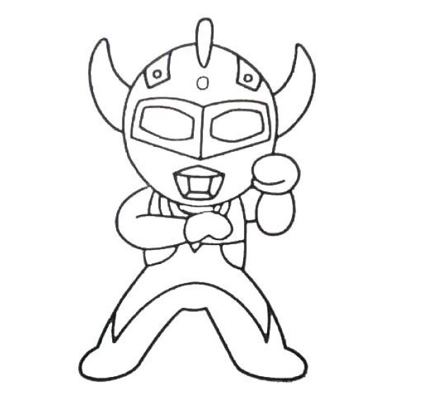 Cute Ultraman simple strokes