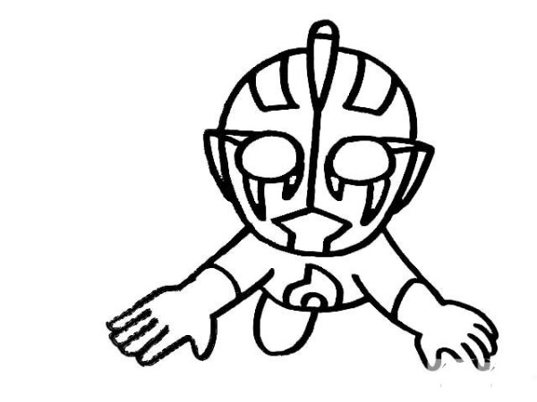 Eight simple drawing pictures of Ultraman