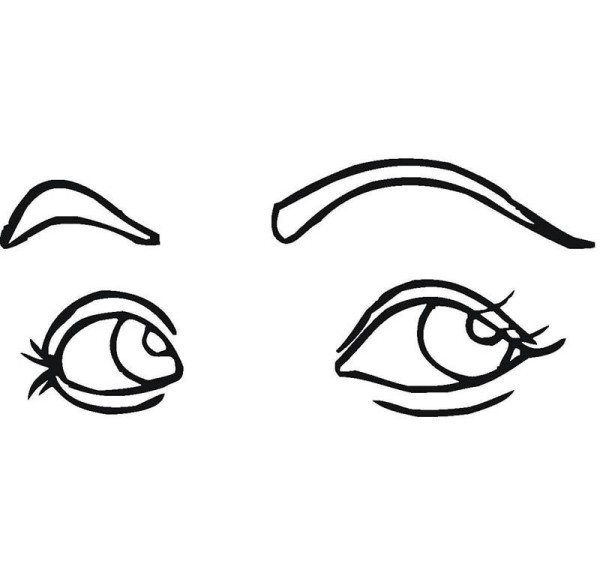 How to draw a pair of eyes