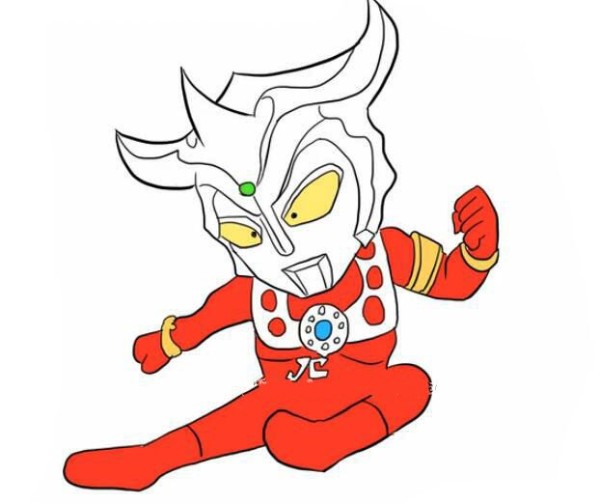 Ultraman Leo flying kick