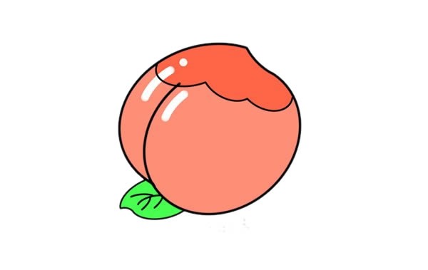 How to draw a bitten peach