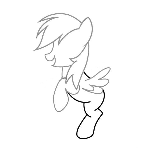 My little pony rainbow daisy simple drawing