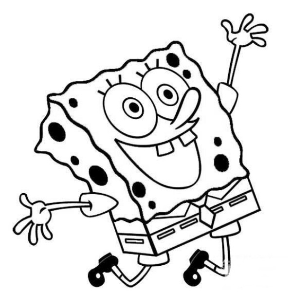 Simple drawing of cartoon characters, simple drawing method of SpongeBob SquarePants