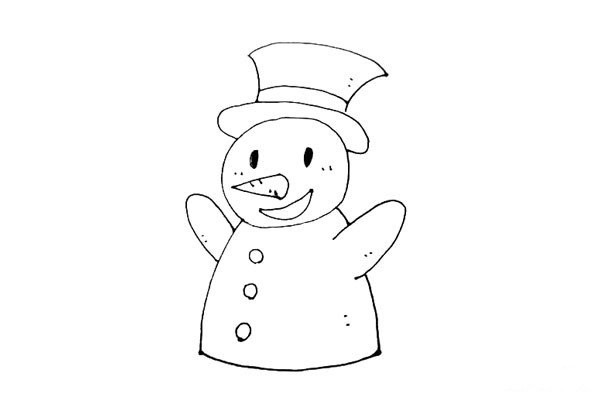 Children learn to draw a snowman easily