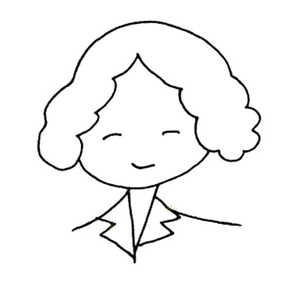 A set of simple adult avatar drawing pictures