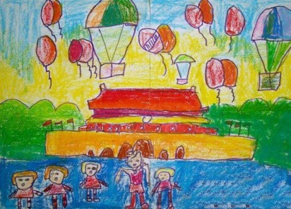 Happy National Day Childrens Painting-Happy National Day