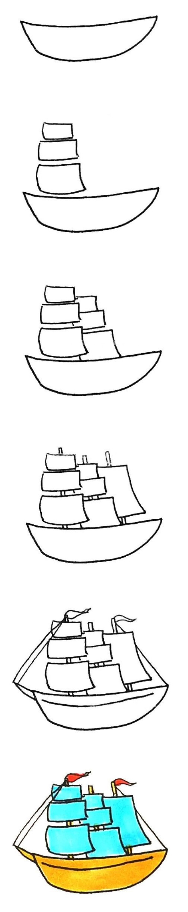 How to draw a sailboat