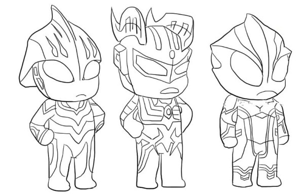 Ultraman Nexus, Ultraman Taro, and Ultraman Mebius