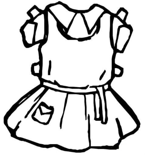 How to draw a little girls dress