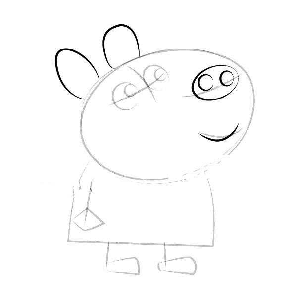 Peppa Pig Zebra Salsa Simple Drawing