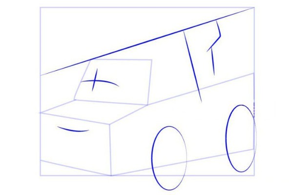 Police car Purley engineering vehicle Bucky simple drawing