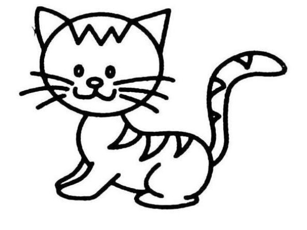 Simple strokes of little cat