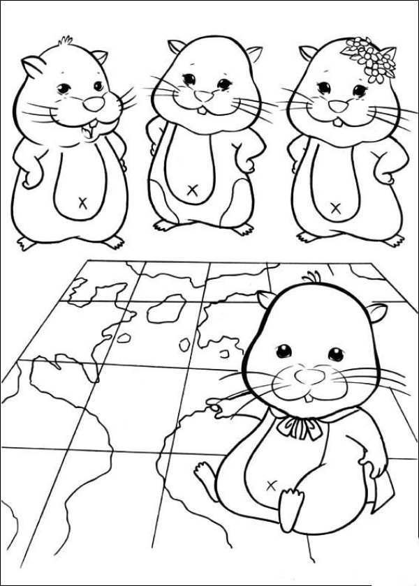 Cartoon Characters Simple Drawing Hamster Butler Simple Drawing Picture 2