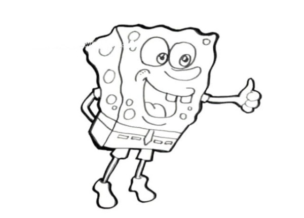 Nine steps to draw cute SpongeBob SquarePants