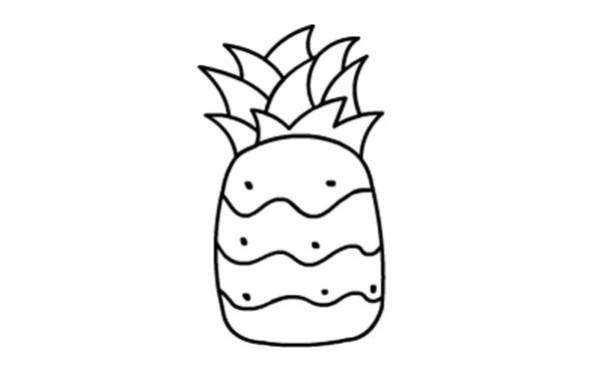 Learn to draw a pineapple step by step