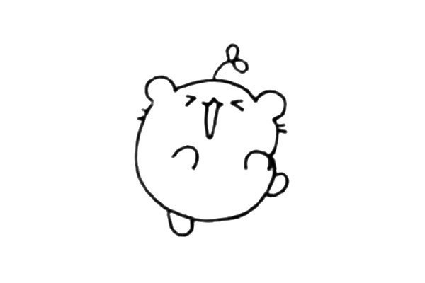 Cute little hamster simple strokes