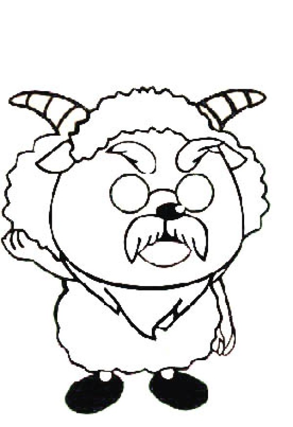 Simple drawing pictures of slow sheep