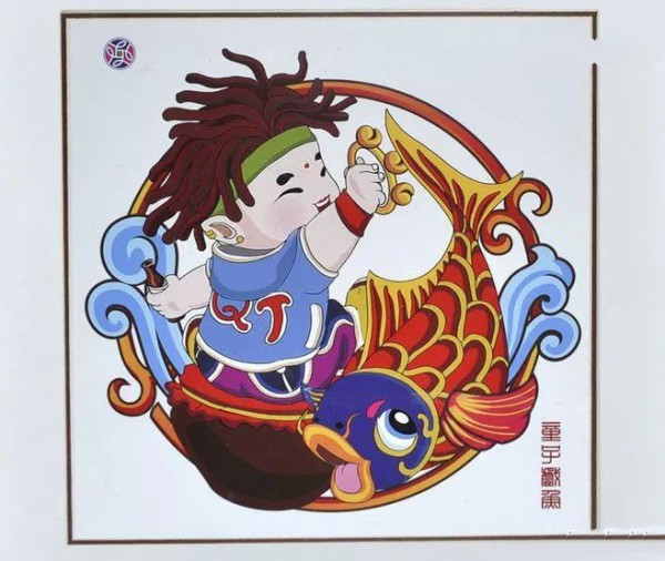 Five Chinese New Year Chinese Fuwa illustration pictures