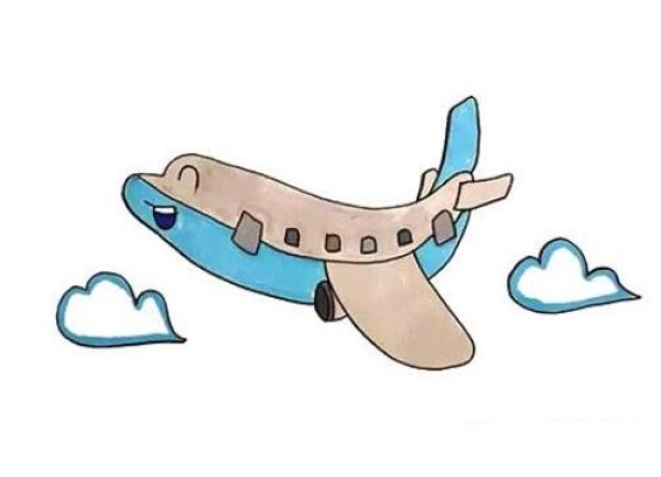 How to draw a simple cartoon airplane