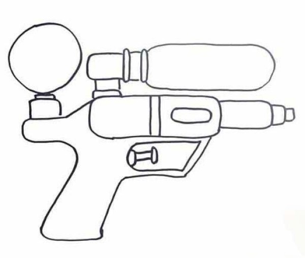 Simple drawing of toy water gun