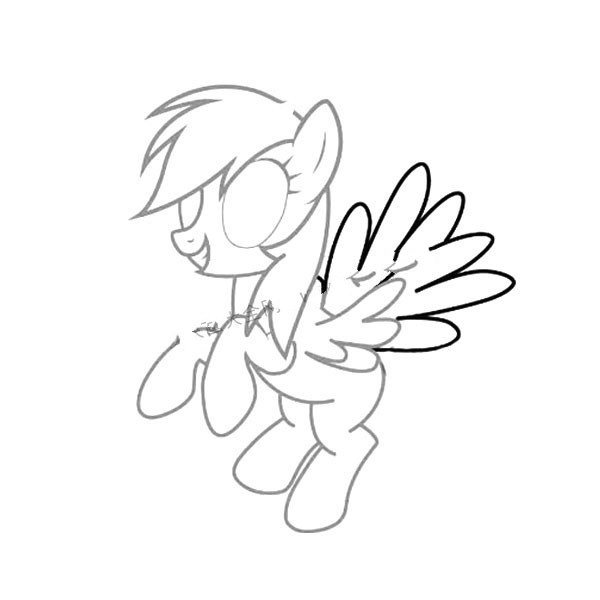 My little pony rainbow daisy simple drawing