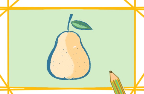 Fruit pear simple strokes