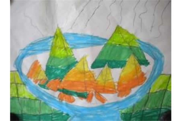 Childrens drawings about Dragon Boat Festival-naughty rice dumplings