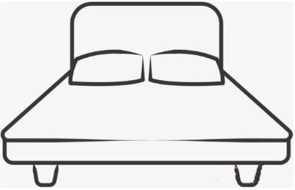 How to draw a bed