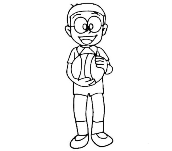 Doraemon Nobita simple drawing picture