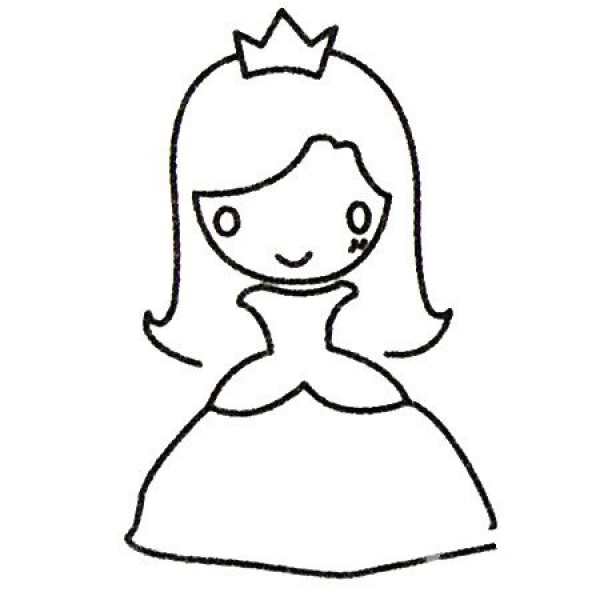 Complete collection of princess simple strokes and drawing steps