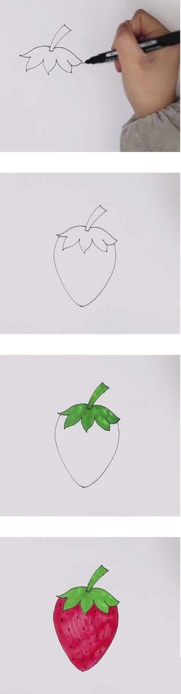 How to draw a strawberry